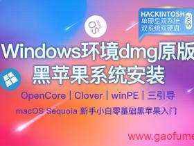 2025年最新Hackintosh从入门到上手新手小白零基础黑苹果macOS Sequoia 15双系统安装,单硬盘双系统及双硬盘双系统安装方式